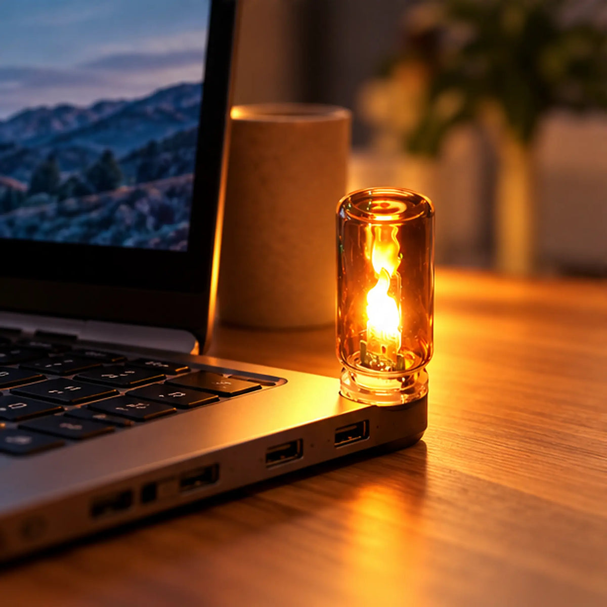Vesa Flickering Glass Candle Light
