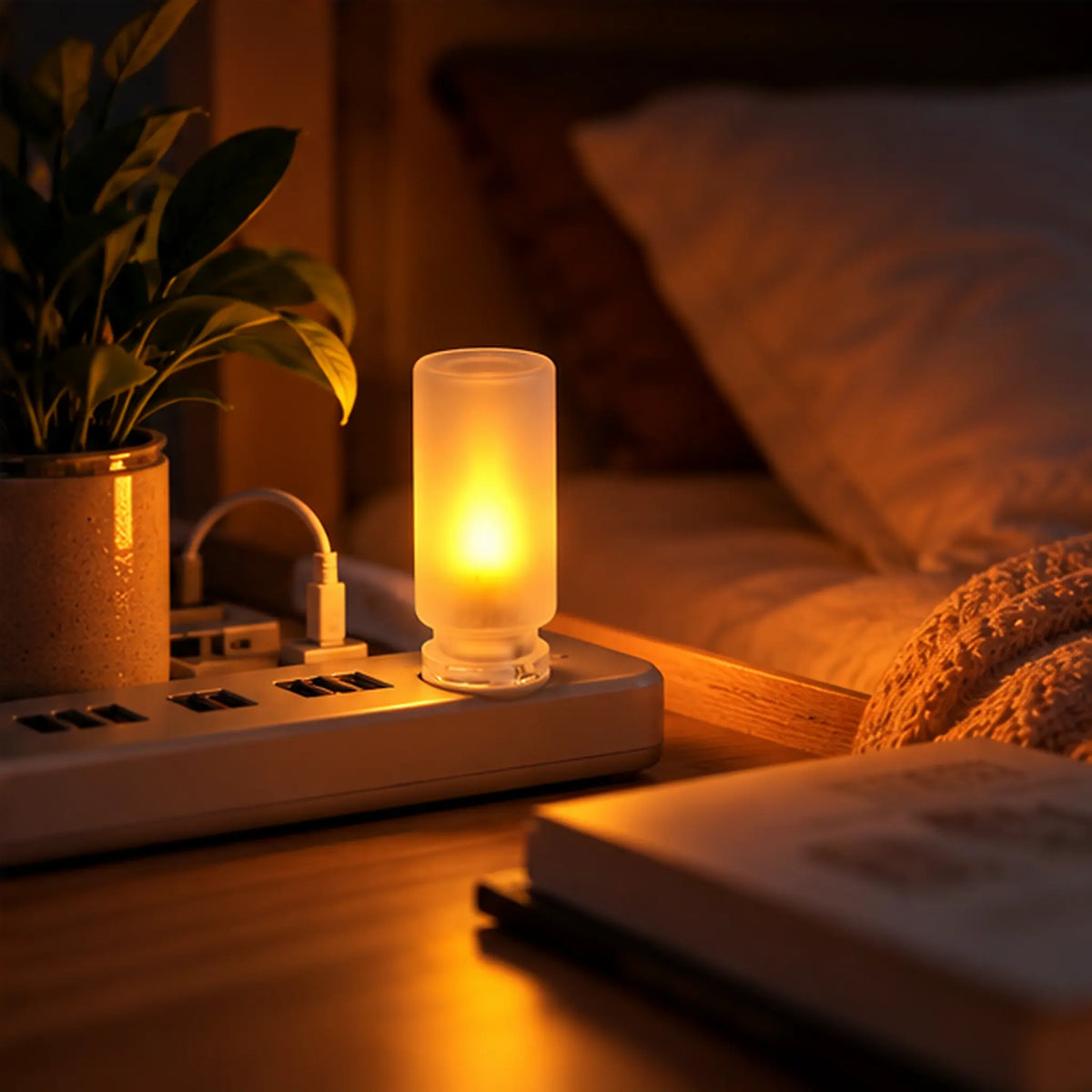 Vesa Flickering Glass Candle Light