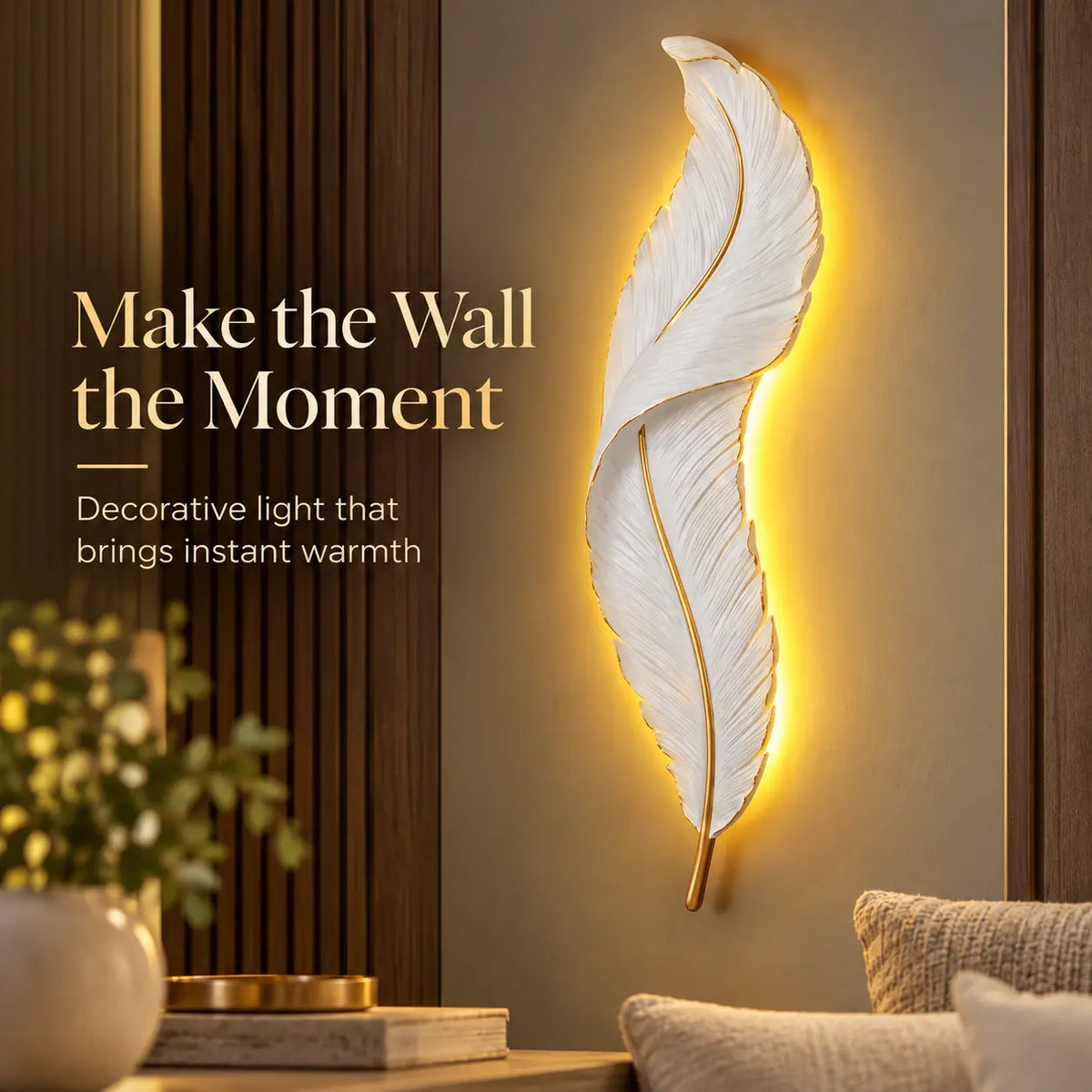 Maia Feather Wall Light