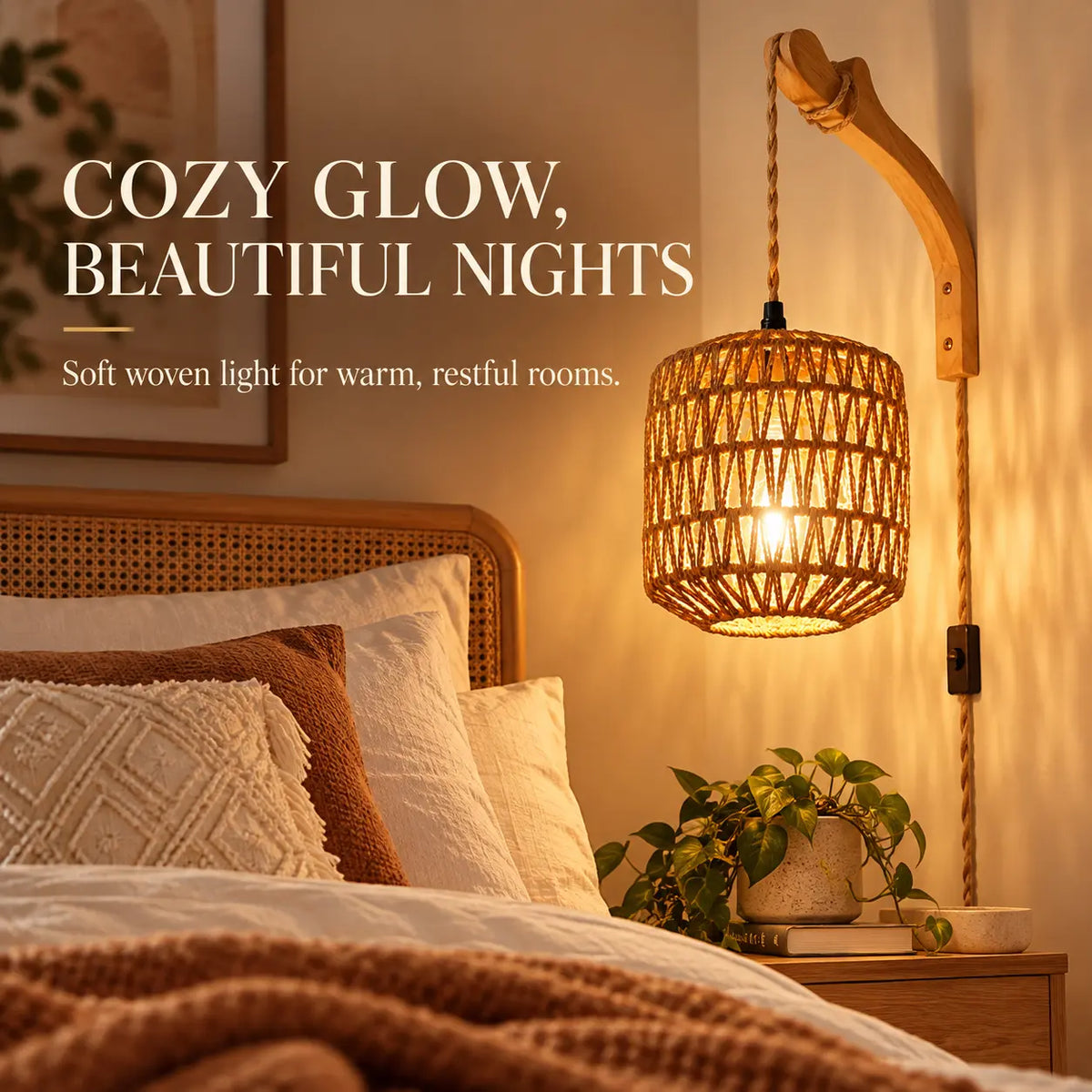 Kaia Rattan Wall Light