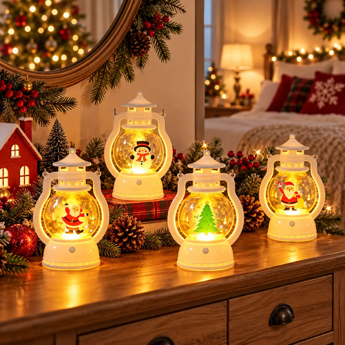 Hira Santa & Snowman Christmas Lantern