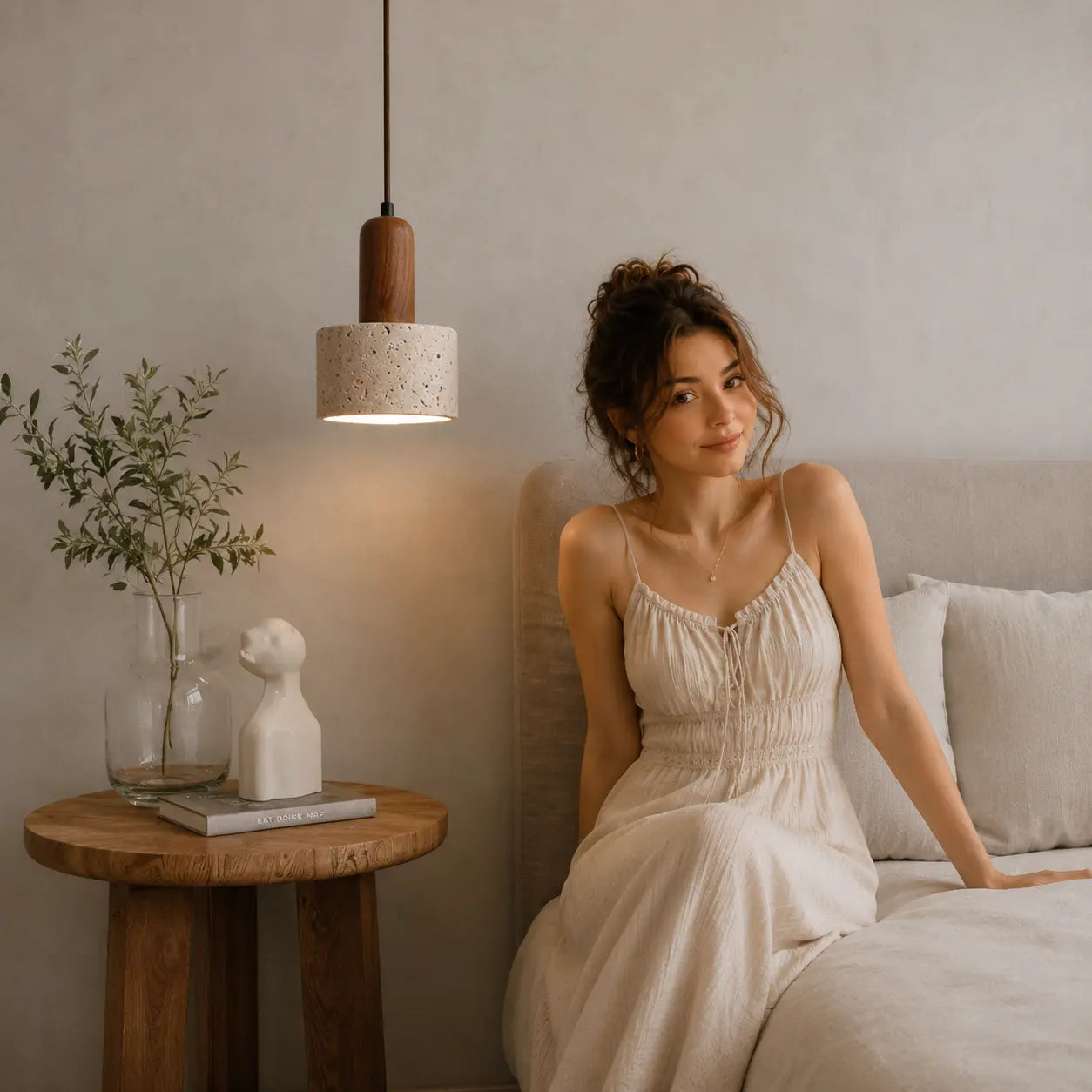Liora Travertine Pendant Light