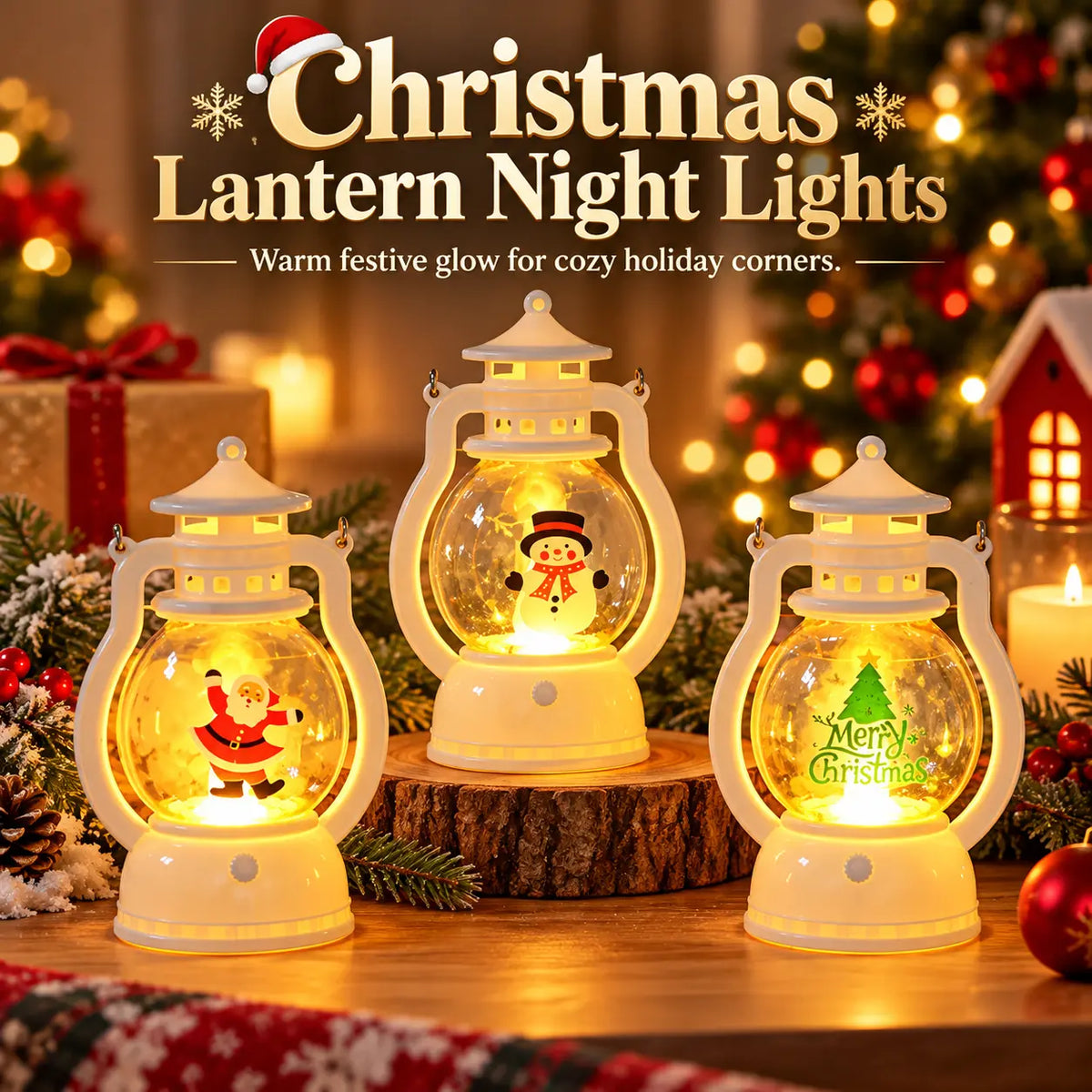 Hira Santa & Snowman Christmas Lantern