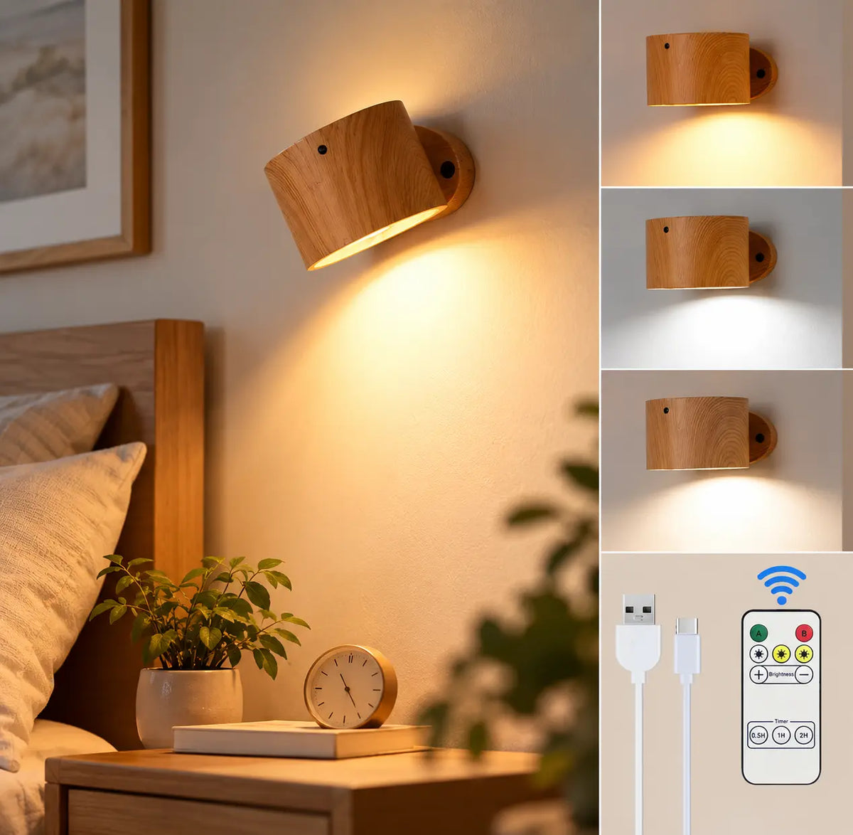 Bruma Double-Head Rechargeable Wall Light