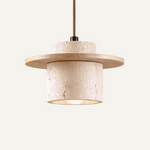 Aro Stone Wood Pendant Light – Soft Glow for Bedside & Bedroom