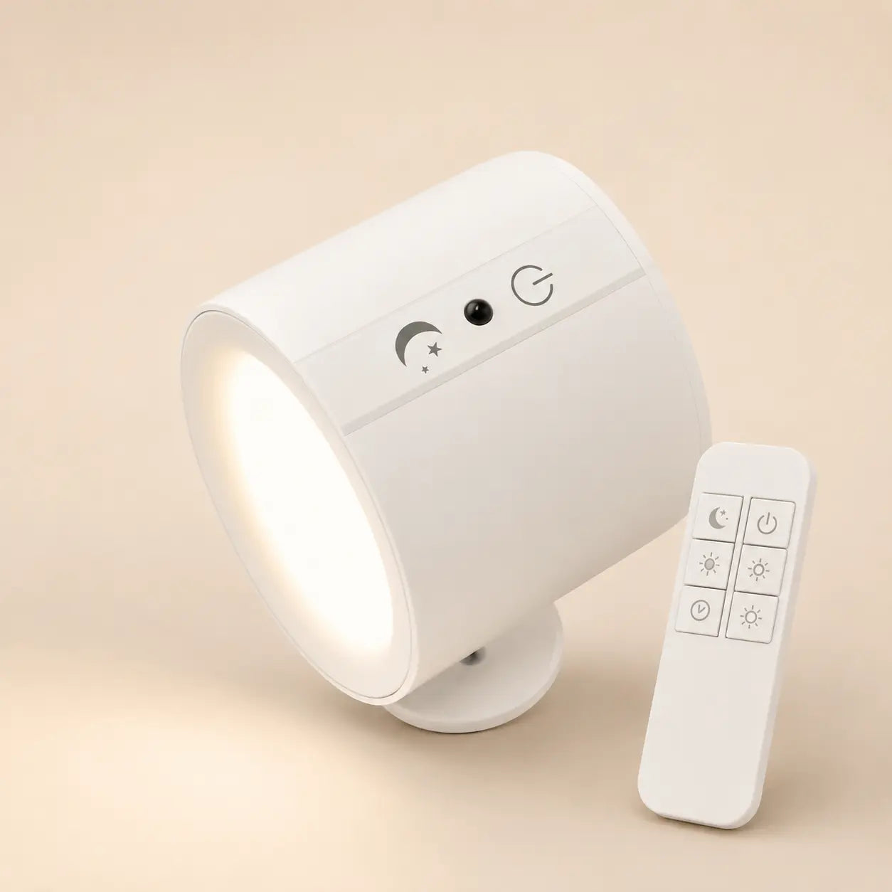 Veyra magnetic wall light in white with remote control and soft adjustable glow
