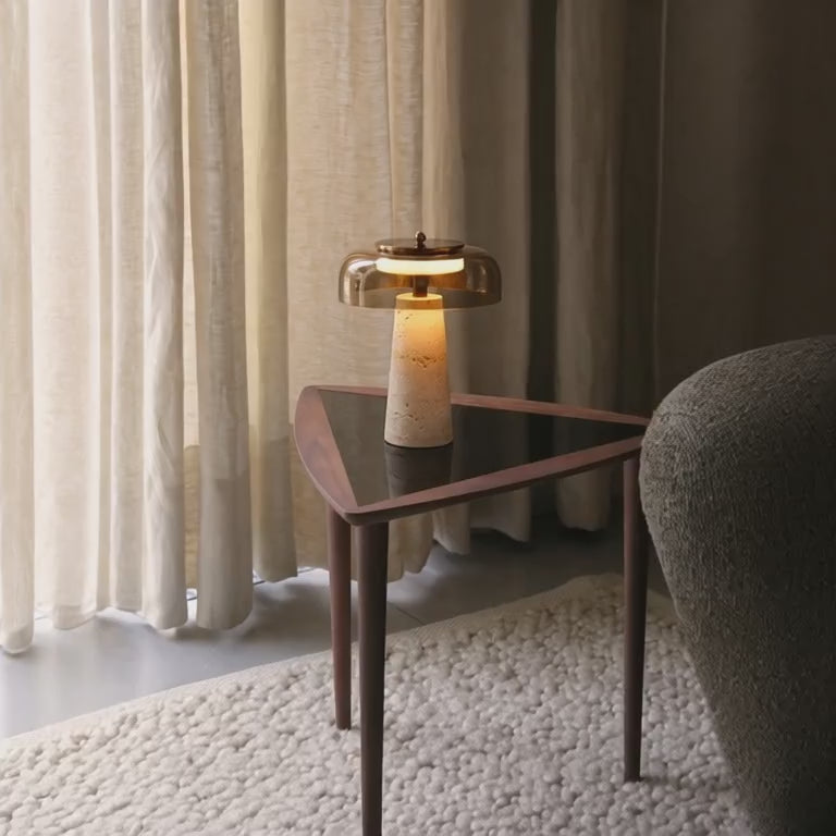 Load video: Aeris Table Light – Warm Stone Glow for Calm Spaces